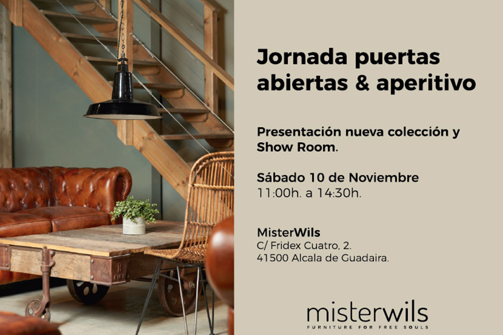 MisterWils celebra una jornada de puertas abiertas con venta especial. El sábado 10 de noviembre, MisterWils abre de forma excepcional nuestro showroom...