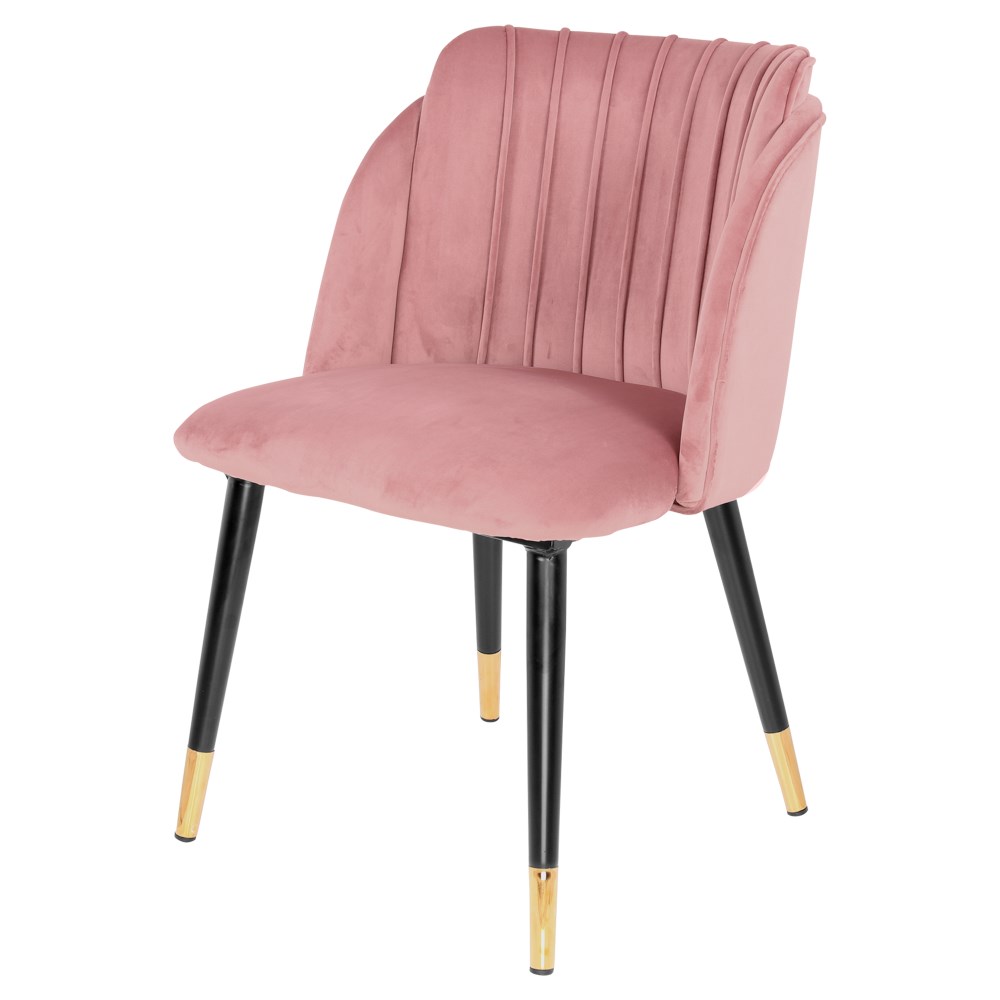 LUGGER PINK Silla estilo contemporáneo tapizada en terciopelo con patas de aguja. Encuéntrala en MisterWils. Más de 4000m² de exposición y almacén. Aparadores, Cartelería artística, Complementos, Estantes, Iluminación, Mesas, Outlet, Plantas Artificiales, Sillas, Sofás y bancos, Taburetes, Ventilación.