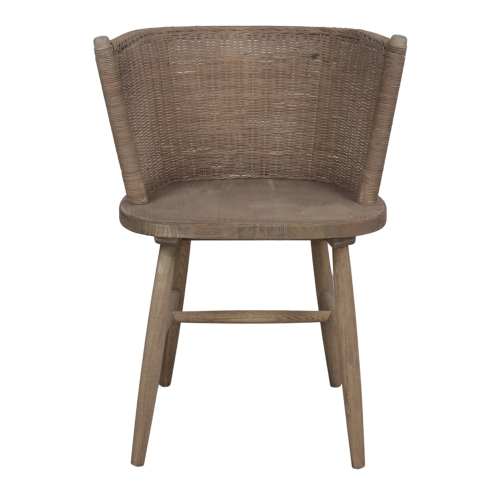 SILLA DE RATTAN YOTAM de estilo windsor ercol fabricada en madera y rattan trenzado. 2