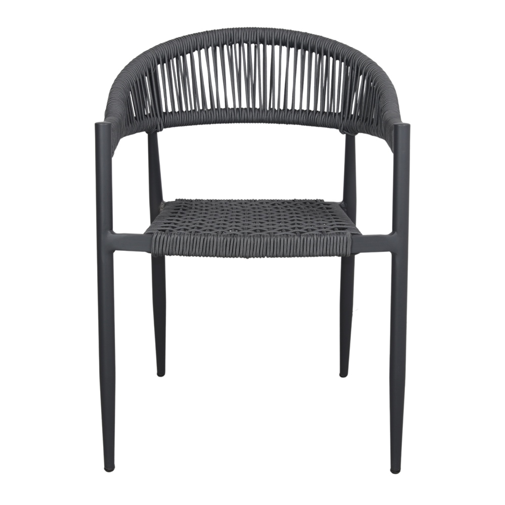 SILLA DE EXTERIOR VERONA gris frontal