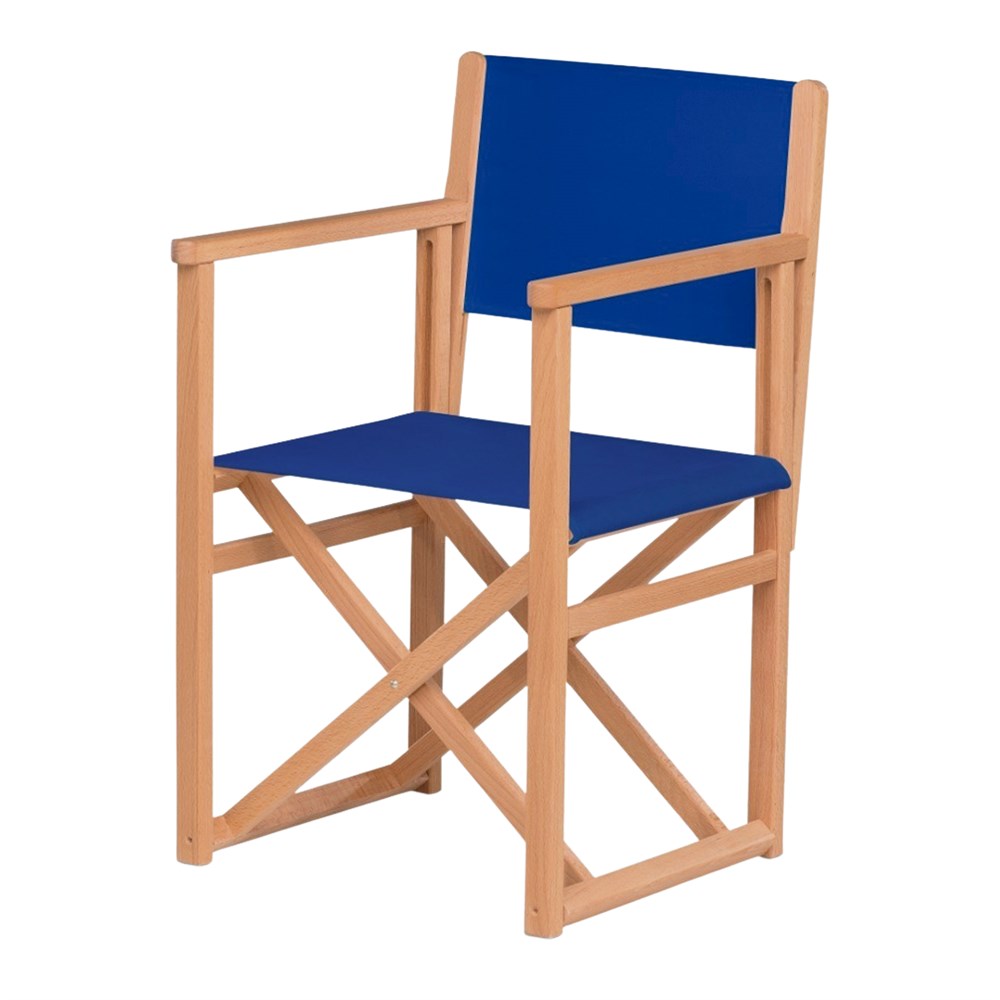 SILLA DE MADERA PLEGABLE MALLORQUÍN azul