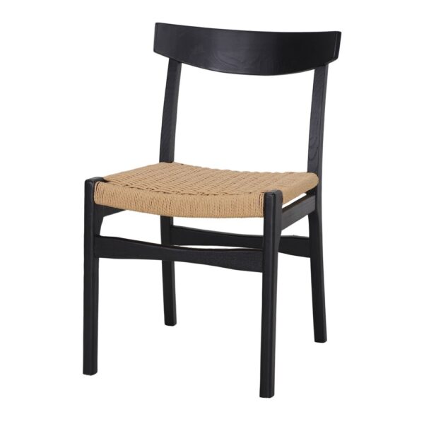 SILLA DE MADERA BELINDA estilo Rústico negro 1