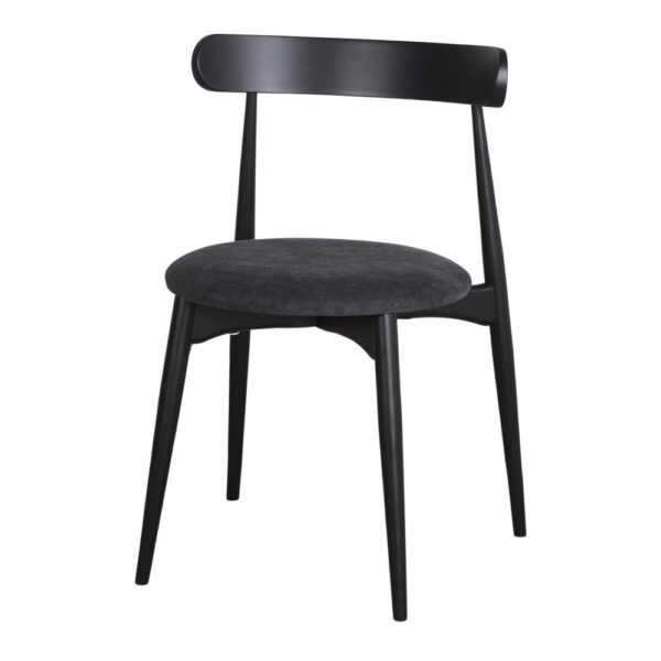 SILLA DE MADERA ESLAVA estilo Mid Century. negro 1