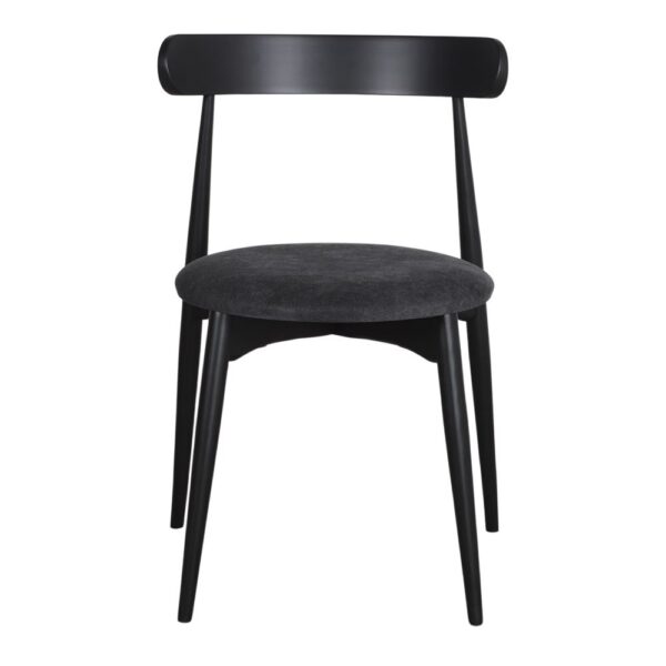 SILLA DE MADERA ESLAVA estilo Mid Century. negro 2